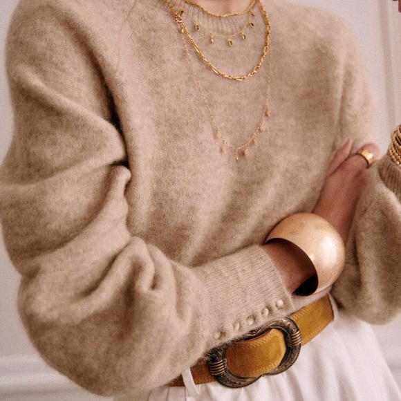 Sezane Sweaters - Sézane Louise Jumper in Beige Size XS